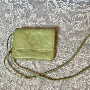 Leather cross body purse